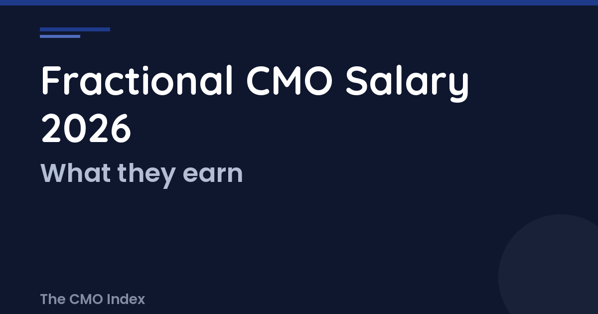 Fractional CMO Salary: What Do Fractional CMOs Earn in 2026?